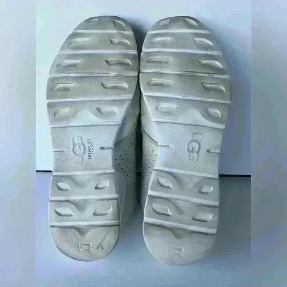 Women Uggs TYE SOFT perforated, leather, beige, and color size 8.5 - Picture 7 of 7